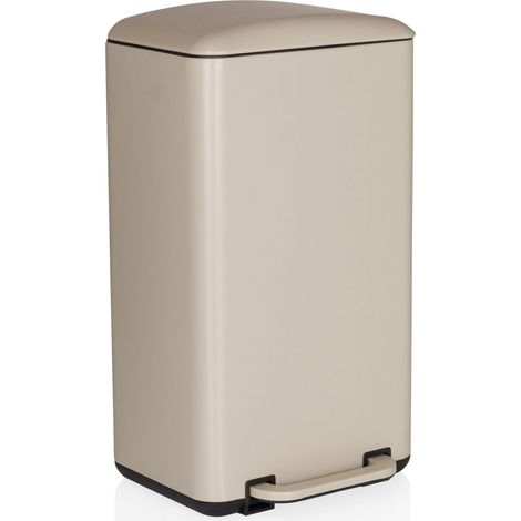 Abfallsammler / Mülleimer CLEAN BEVA 30L beige hjh OFFICE (1/5)
