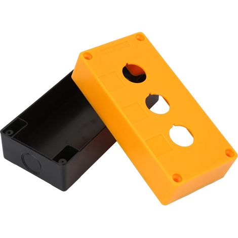 Boîtier de protection étanche pour interrupteur à bouton-poussoir à trois trous BX3 22 mm (jaune)