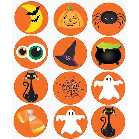 20 Blatt Halloween-Aufkleber für Halloween-Dekorationen