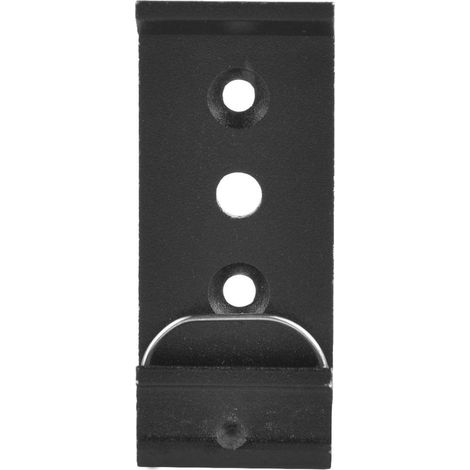 Pince à vis fixe pour rail DIN, pince fixe pour rail DIN en aluminium de 35 mm pour montage de relais(20mm 3-hole frosted black) (1/5)