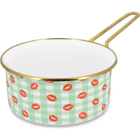 Casserole 18cm en acier émaillé, VICHY BISOUS (1/3)