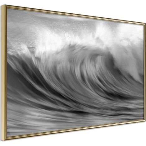 Affiche Murale Encadrée "Big Wave" 60 x 40 cm Or