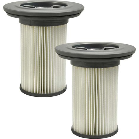 vhbw 2x Cartridge Filter compatible with Bosch BSS81POW/03, BSS81POW1/03, BSS1POWER/03 Vacuum Cleaner - Grey (1/4)