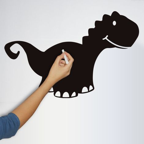 1 Tableau noir adhésif, motif dinosaure, PVC imperméable, surface lisse, chambre enfant (1/5)