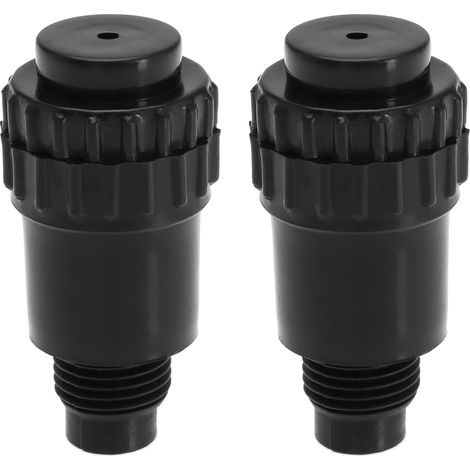 Lot de 2 connecteurs de bouchon d'huile à filetage externe de 16 mm pour compresseur d'air, en plastique, noir (1/5)