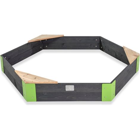 EXIT Aksent Wooden Sandpit Hexagon 160x140cm