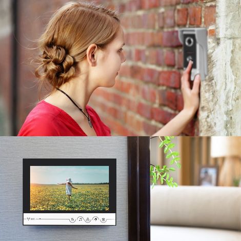 Intelligente Video-Türklingel mit großer Reichweite (100–240 V) und HD-WLAN-Video-Gegensprechanlage für Häuser und Wohnungen (UK) (1/5)