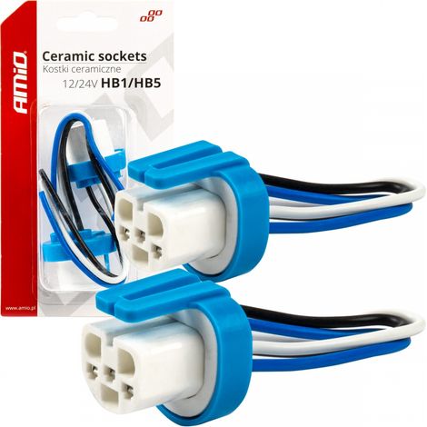 Keramikwürfel gerade HB1 HB5 Steckdose amio-03057 (1/3)