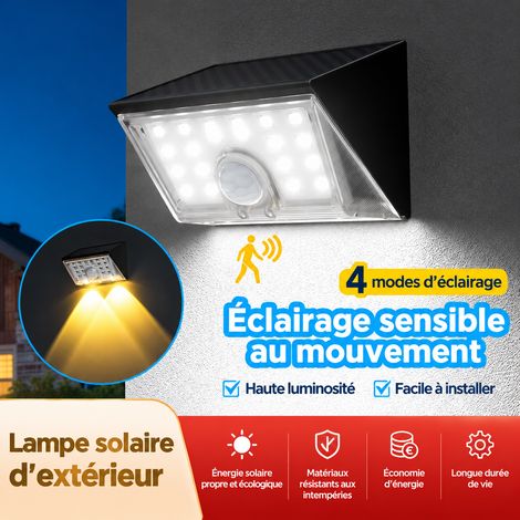 Applique murale solaire LED lumière blanche avec détecteur de mouvement 12 × 7 × 11 cm 200 g réf 5625 12 × 7 × 11 cm 200 g – Livraison gratuite (1/5)