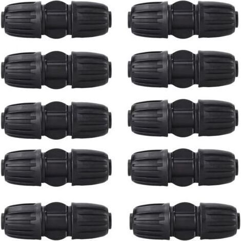10 raccords droits pour système d'irrigation goutte à goutte de jardin, raccords pour tuyaux d'eau en PE de 16 mm, raccords droits pour l'horticulture, les serres et l'agriculture (raccords droits) (1/5)