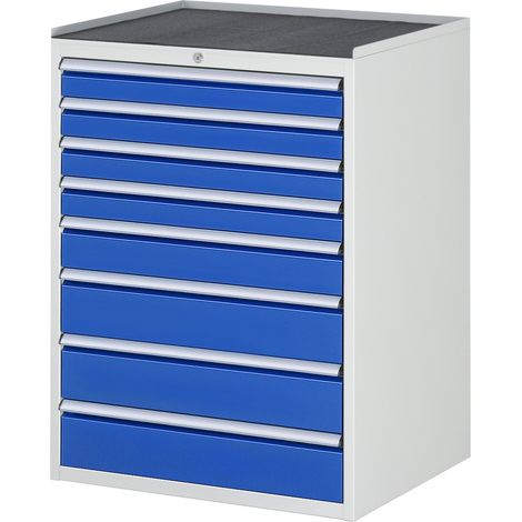 Rau Schubladenschrank m. Anti-Rutsch-Matte 8 Schubl.-XL 4x90 1x120 3x150mm (1/5)