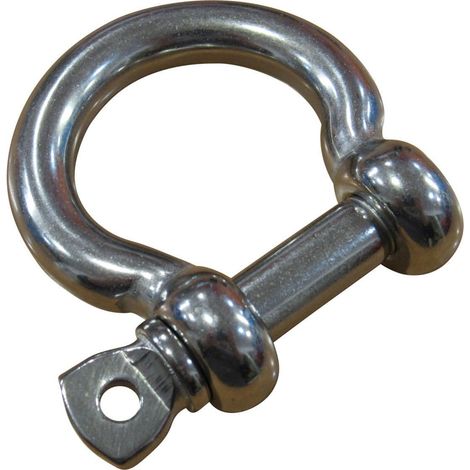 Stainless Steel Lifting Bow Shackle Screw Pin 4T (Marine Boat Trawler Towing Rigging)