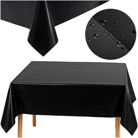 Nappe noire - Feuille décorative pour fête (1/5)