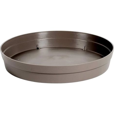 Soucoupe ronde Toscane - Ø18.5cm - Taupe - EDA Plastiques