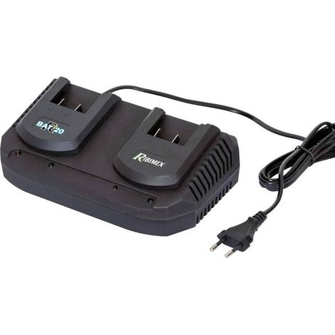 Chargeur Double R-BAT20 - 0,74 kg - Charge 2 Batteries Simultanément - Pratique et Efficace - D-Work (1/2)