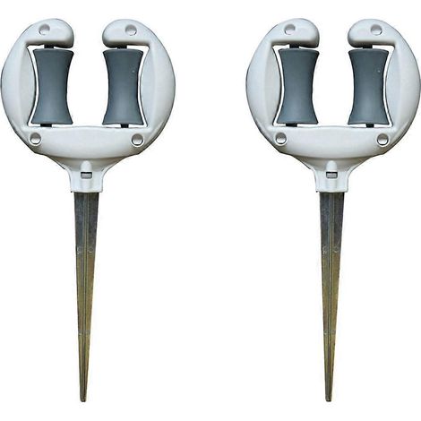 Guide-tuyau d'arrosage - Clou de positionnement pour tuyau d'arrosage - Outil d'irrigation extérieur pour jardin et cour - Rouleau à pointe lisse (1/4)