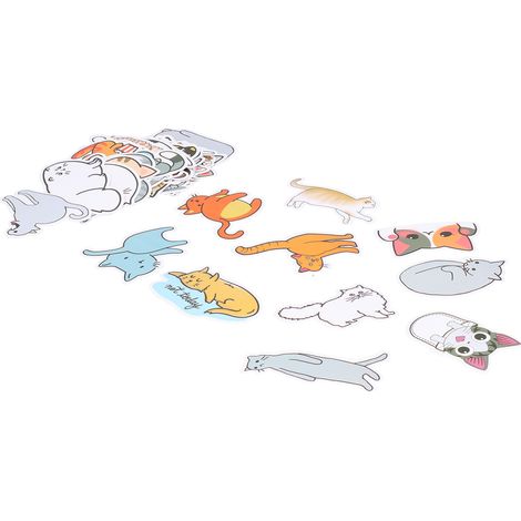 50 autocollants vinyles assortis chat mignon motif universel déco DIY voiture ordinateur portable bagage (1/5)