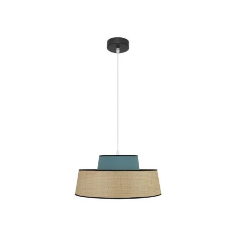 FABRILAMP Colgante regulable modelo Jia 1luz Natural/turquesa