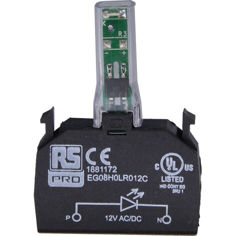 Bloc lumineux RS PRO LED Blanc, 12 V c.a./c.c. ( Prix pour 1 )