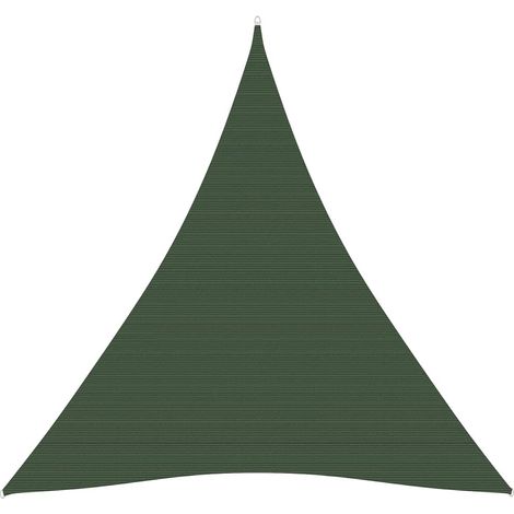 Telo parasole tenda a vela 160 g/m² HDPE 3 x 4 x 4 m verde scuro 020009427