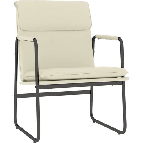 Lounge Chair Cream 55x64x80 cm Faux Leather vidaXL (1/5)