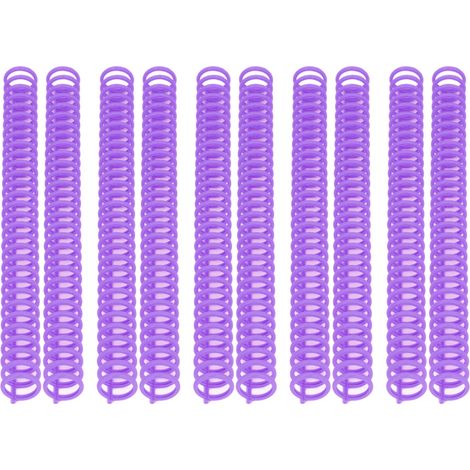 10 pièces reliures plastiques 19mm 30 anneaux peignes spirales compatibles A4 B5 A5 capacité 150 feuilles violet (1/5)