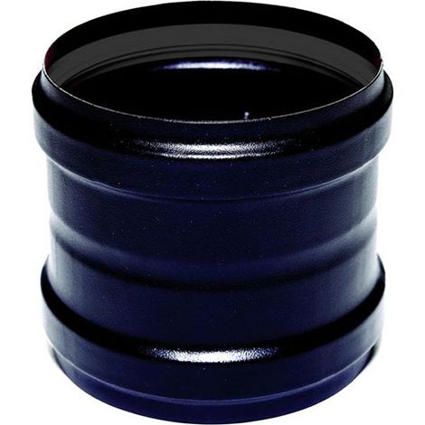 MBM – Douille femelle/femelle DN 100 – Tube noir en acier émaillé 600°C – Raccord fumisterie pour poêle à granulés – Conforme UNI EN 1856-2