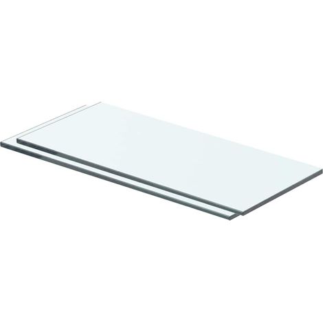 Panneaux d'étagère 2 pcs Verre Transparent 40 x 12 cm (1/4)