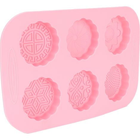 Moule en silicone à 6 compartiments pour gâteaux de lune, idéal pour la pâtisserie, la fabrication artisanale de savons et autres desserts. Outil de cuisine. (1/5)