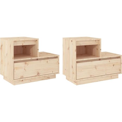 Maison Exclusive - Comodini 2 pz 60x34x51 cm in Legno Massello di Pino