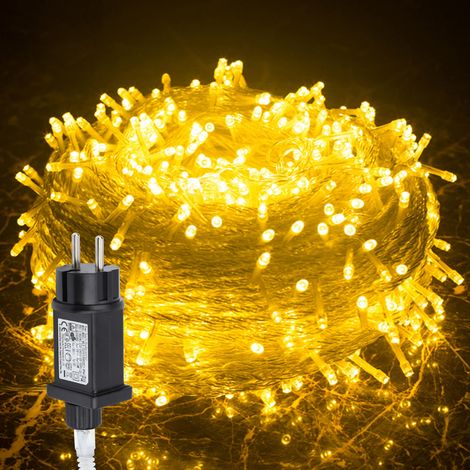 Wolketon 30M 300 LED Lichterkette 8 Lichtmodi Wasserdicht Party Garten Strom Beleuchtung Innen Außen Weihnachten Hochzeit Deko Warmweiß
