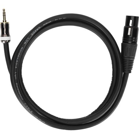 Câble Audio XLR Femelle vers Jack 3.5mm Mâle 1.5m - Cordon Microphone Équilibré Professionnel (1/5)