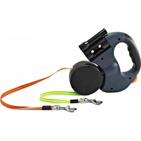 Trintion 3M Double Retractable Dog Lead,with Non-Slip Handle Dog Lead with LED Light 360° Tangle-Free Strong Nylon Band Heavy Duty Reflective Walking Pet Leades for Small Dogs or Cats (1/5)
