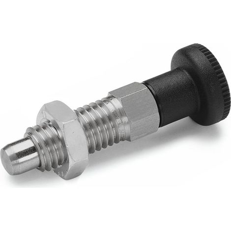 Ganter Norm elementi  Rast Bulloni – GN 717  perno diametro 3 mm, acciaio inox, 2 pezzi, argento, GN 717-3-M6-BK-NI