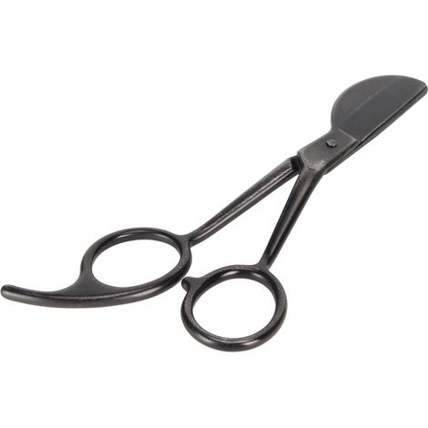Ciseaux à lame bec de canard, poignée ergonomique en acier inoxydable, ciseaux à moquette, adaptés aux autocollants, noirs. (1/5)