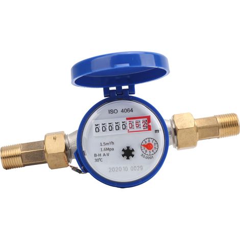 Compteur d'eau froide domestique BSP 1/2" avec cadran à aiguille pour système de plomberie résidentiel - TSS3002E (1/5)
