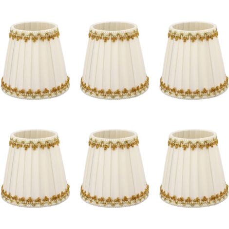 QORVA- Abat-jour en forme de bougie, 6 pièces, Style moderne et Simple, décoration de la maison pour petite ampoule E14 (1/4)