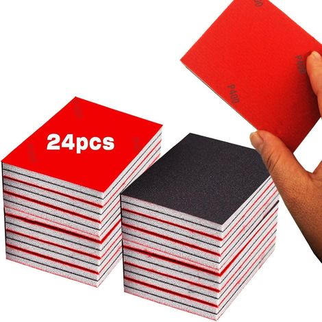 Schleifschwamm Set 24 P400 Nass Trocken Holz Metall 400Grit-24pcs (1/5)