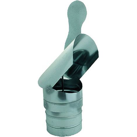 Fumaiolo comignolo girevole in lamiera zincata attacco maschio con cuscinetto a bagno d'olio Zincato 13 cm (1/4)
