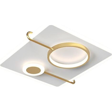 Lampe de plafond nordique, lampe d'ambiance pour salon, chambre à coucher, lampe carrée LED minimaliste (1/4)