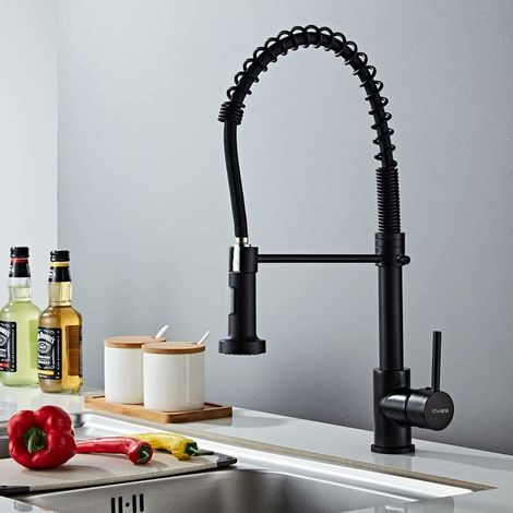 Robinet, Cuisine avec Douchette Pivotant à 360° Robinet Cuisine à Ressort 2 Modes de Pulvérisation (1/4)