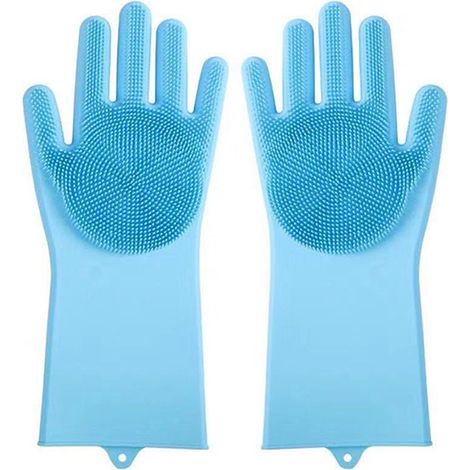 1 gant de toilettage pour animaux, silicone résistant à la chaleur, 260 picots, maille respirante, élasthanne, pour chiens et chats (1/5)