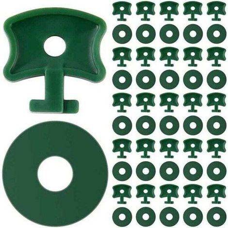 Pack de de 100 Clips en plastique pour serre avec rondelles pour sĂ©curiser l'isolation, XU, Le filet Ă bulles sur serre en aluminium, ïŒvert, 50 clips + 50 rondelles - KZQ (1/4)