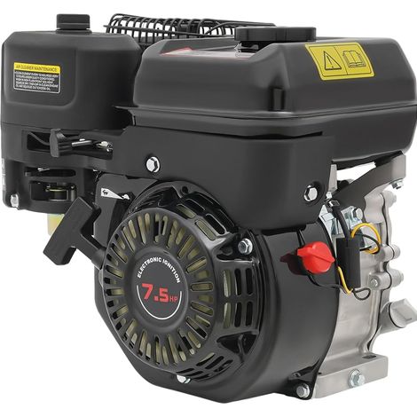 Moteur à Essence 4 Temps Monocylindre 212CC 7,5 HP, Moteur à Combustion Interne Aluminium Fer Plastique, 3600 tr/min, pour Désherbeur, Karting, Voiture de Plage, Pompe à Eau, Équipements Agricoles et (1/5)
