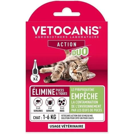 Vetocanis Duo Floh- und Zeckenmittel für Katzen