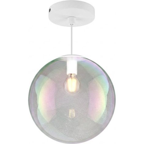Top light moderne iris 1234+r10t1 e27 led en métal et verre irisé, taille diam 30cm (1/5)