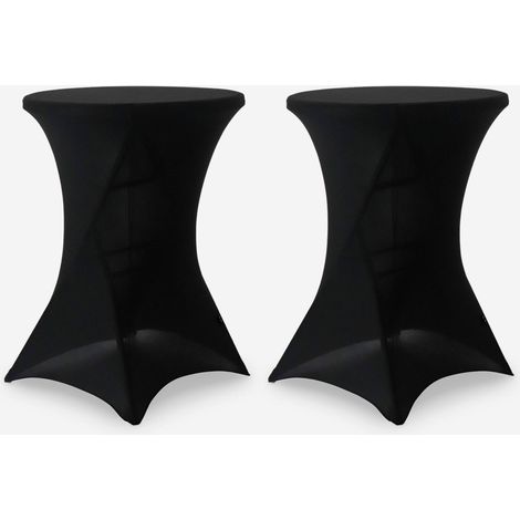 Pair of protective covers for event tables Black 80x80x110 cm - Gala (1/5)