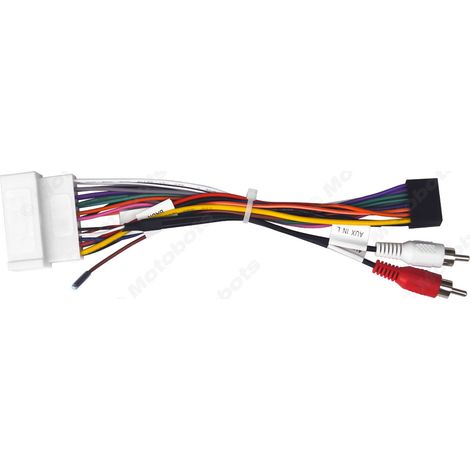 Power cable for Hyundai Elantra/Santa Fe 16P Android large-screen navigation system (models 04-07) modification. (1/4)
