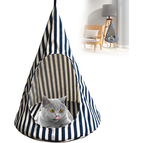 Hamac pour chat, panier suspendu pour chat, nid suspendu pour chaton, perchoir pour tente ou fenêtre - idéal pour ranger les jouets des animaux et des enfants, hamac pour chat, hamacs pour petits anim (1/5)