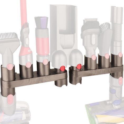 Station Support mural d'accessoires pour aspirateur Dyson V15 V12 V11 V10 V8 V7 (10 emplacements de rangement, lot de 2) (1/5)